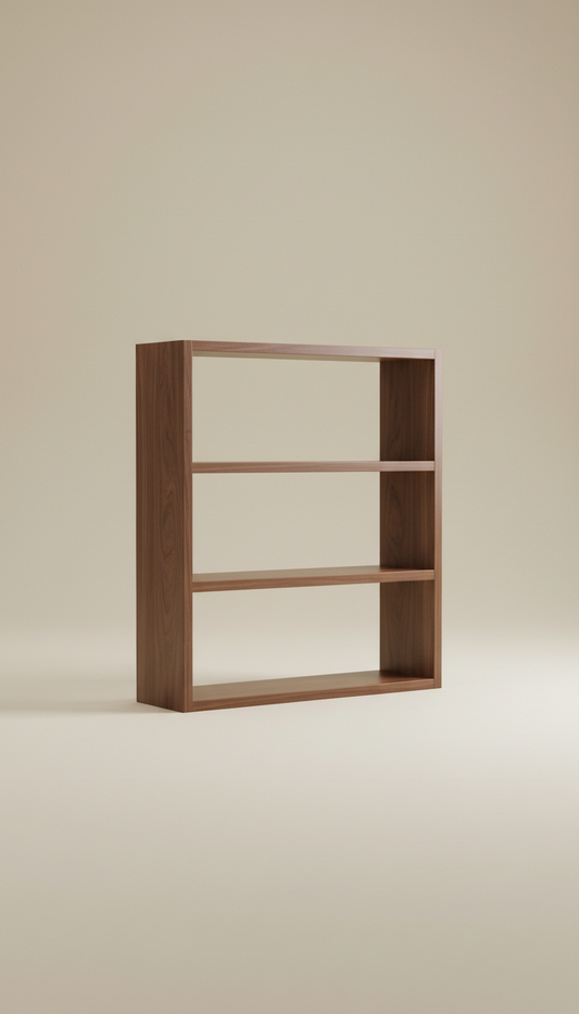 Minimalist Walnut Shelving Unit